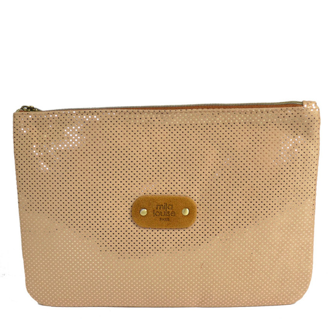 Mila Louise Poch GM DS Bag and Cosmetic Case Camel