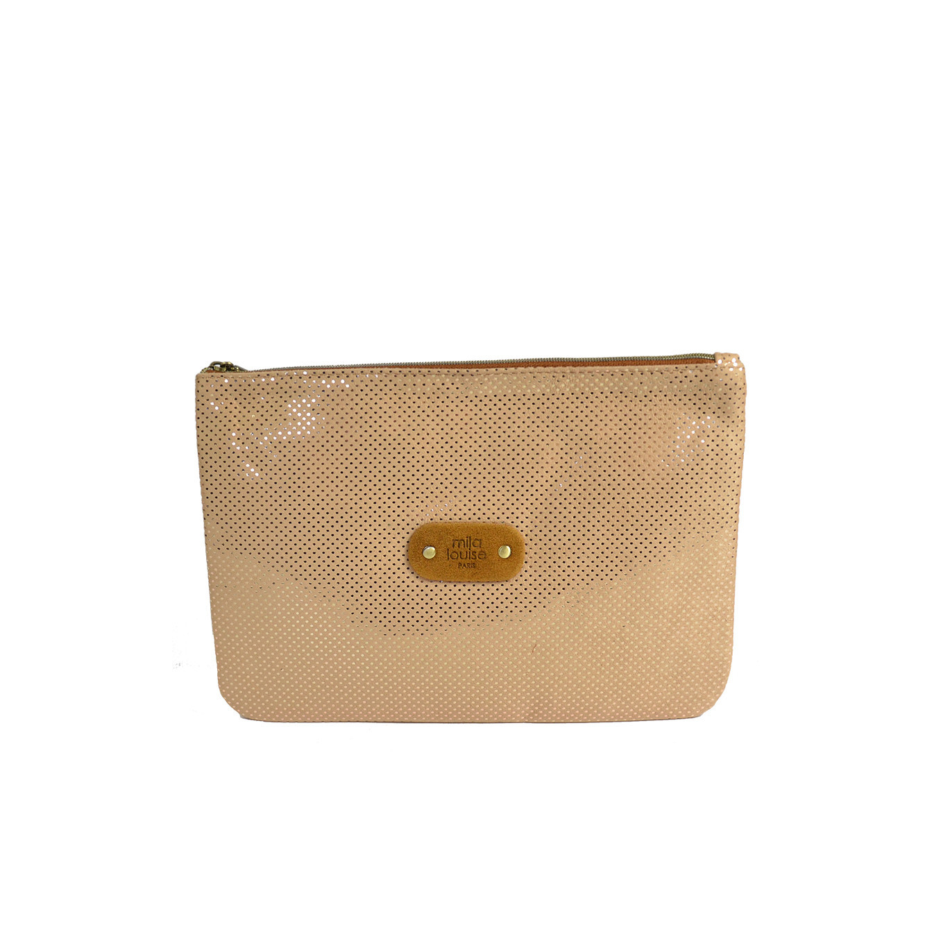 Mila Louise Poch GM DS Bag and Cosmetic Case Camel