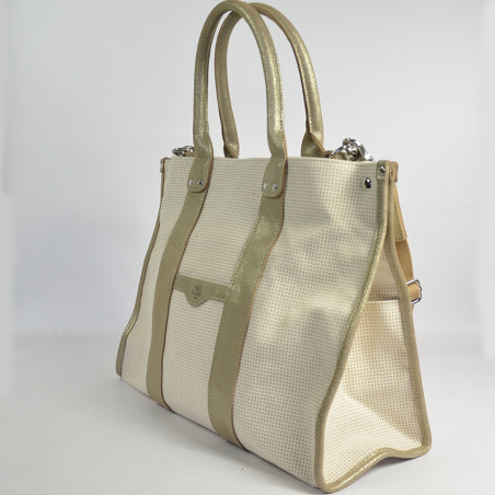 Mila Louise Prudence FB Shopping Bag Cream