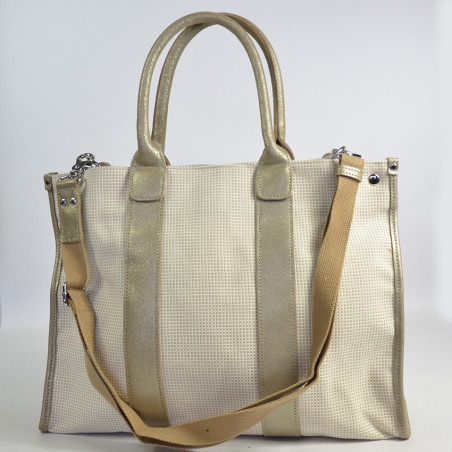 Mila Louise Prudence FB Shopping Bag Cream