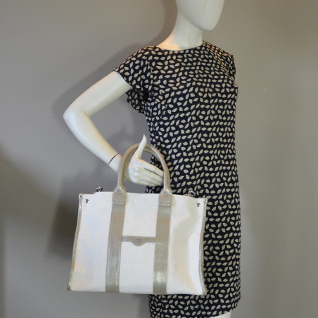 Mila Louise Prudence FB Shopping Bag Cream