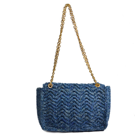 Gérard Darel Le Fanny Sac Travers  Raphia Bleu  dos