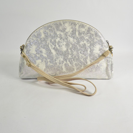 Mila Louise Roza CU Bag and Irised Canvas Pouch Silver