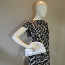 Mila Louise Roza CU Bag and Irised Canvas Pouch Silver