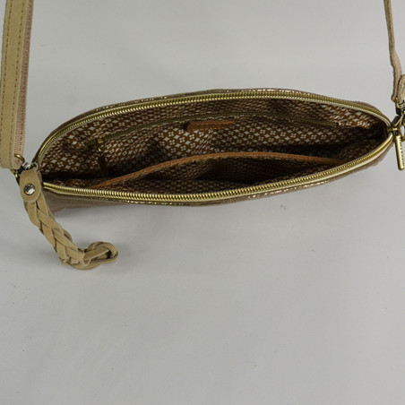 Mila Louise Roza CU Bag and Irised Canvas Pouch Silver