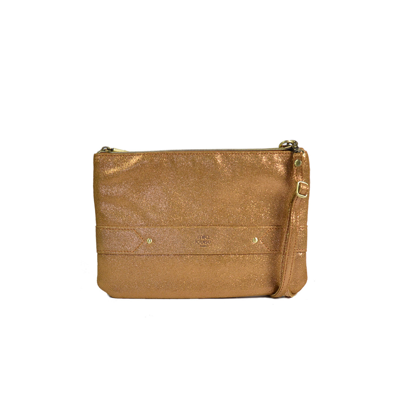 Mila Louise Nina X Sparkle Pouch Camel