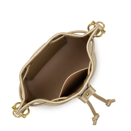 Lancaster Alba Double Bucket Bag 470-80 Pale Gold In Nude