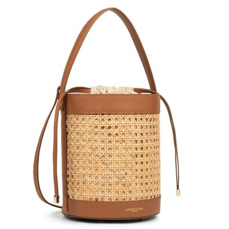 Lancaster Wicker Bucket Bag 480-113 Camel
