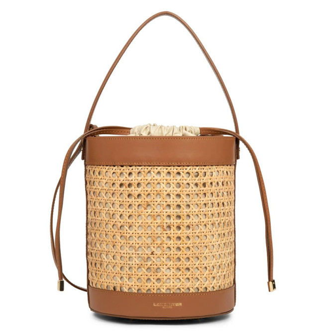 Lancaster Wicker Bucket Bag 480-113 Camel