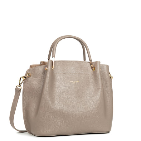 Lancaster Foulonne Double Large Handbag Louisa 470-19 Galet In Or