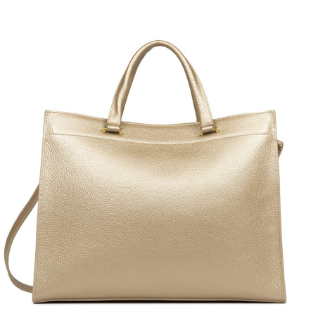 Lancaster Foulonné Double Sac Cabas 470-72 Champagne In Nude dos
