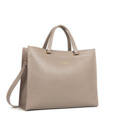 Lancaster Foulonné Double Tote Bag 470-72 Galet In Or