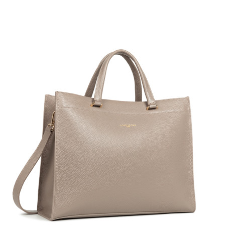 Lancaster Foulonné Double Sac Cabas 470-72 Galet In Or cote