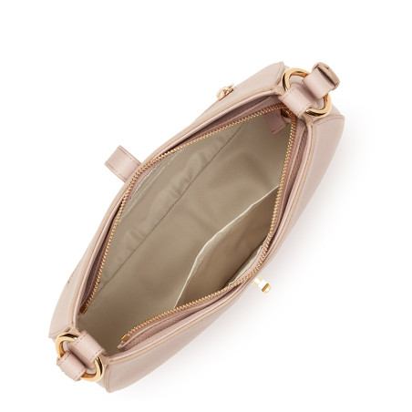 Lancaster Milano Horizon Petit Sac Besace 547-80 Galet Rose ouvert