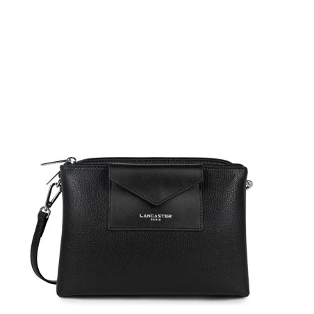 Lancaster Maya Crossbody Bag Double Compartments 517-100 Black
