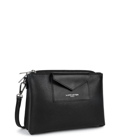 Lancaster Maya Crossbody Bag Double Compartments 517-100 Black