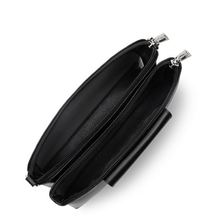 Lancaster Maya Crossbody Bag Double Compartments 517-100 Black