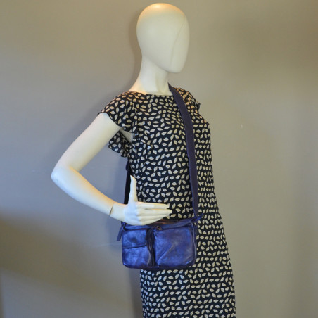 Biba Keno Camera Bag Multi-pocket Leather KEO1L Violeta
