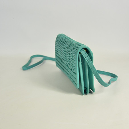 Biba Reed Organized Shoulder Bag Turquoise