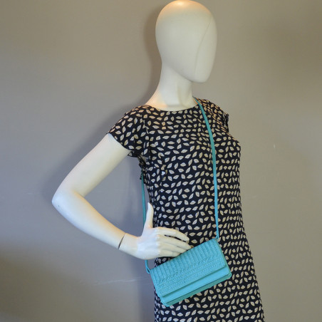 Biba Roseau Pochette A bandoulière Organisée Turquesa porté