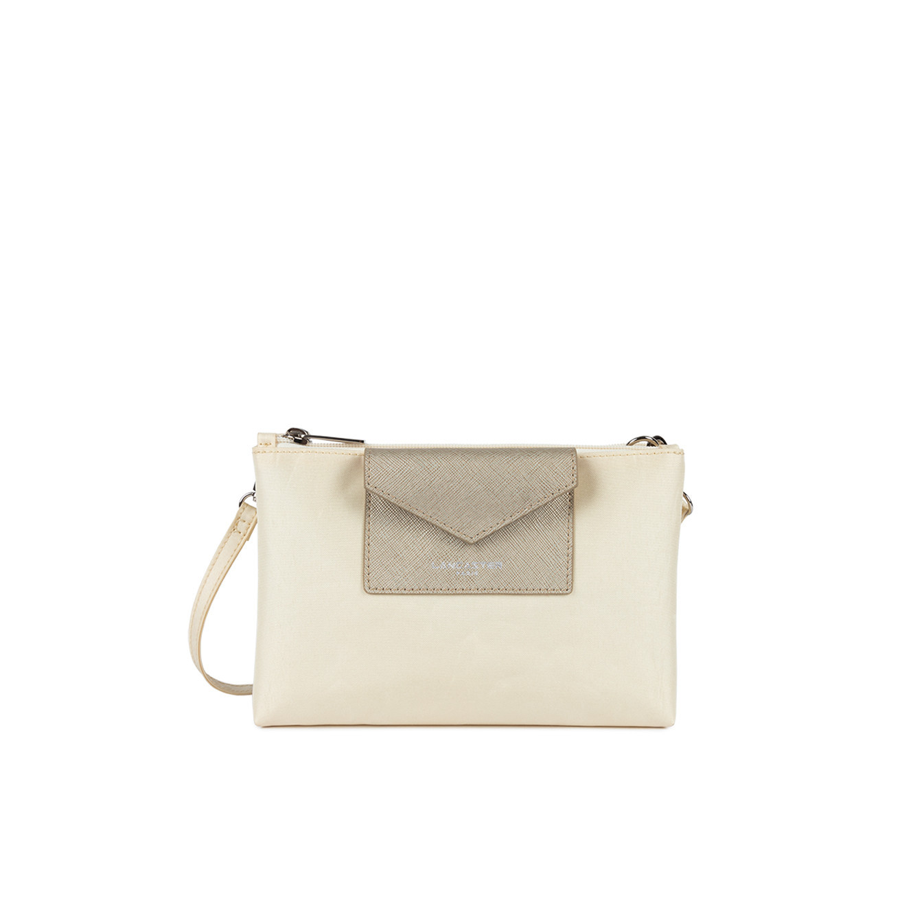 Lancaster Smart Kba Small Trotter Bag 2 Compartments 516-27 Ivory