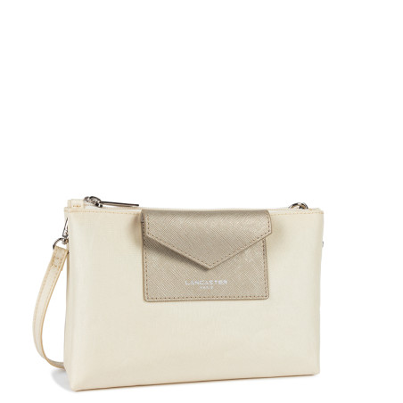 Lancaster Smart Kba Petit Sac Trotteur 2 compartiments 516-27 Ivoire cote