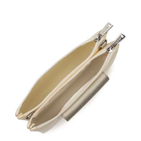 Lancaster Smart Kba Small Trotter Bag 2 Compartments 516-27 Ivory