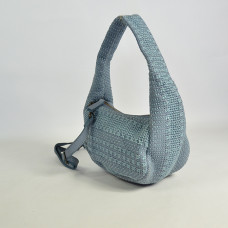 Biba Scranton Shoulder Bag in Canvas and Leather SCA1L Azul Jeans