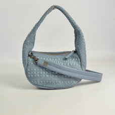 Biba Scranton Sac D'Epaule En toile et Cuir Azul Jeans dos
