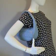 Biba Scranton Sac D'Epaule En toile et Cuir Azul Jeans porté épaule