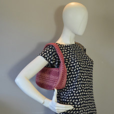 Biba Scranton Shoulder Bag in Canvas and Leather SCA1L Rosa