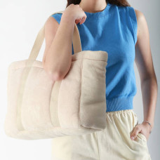 Woomen Alysse Organic Cotton Shopping Bag Chalk