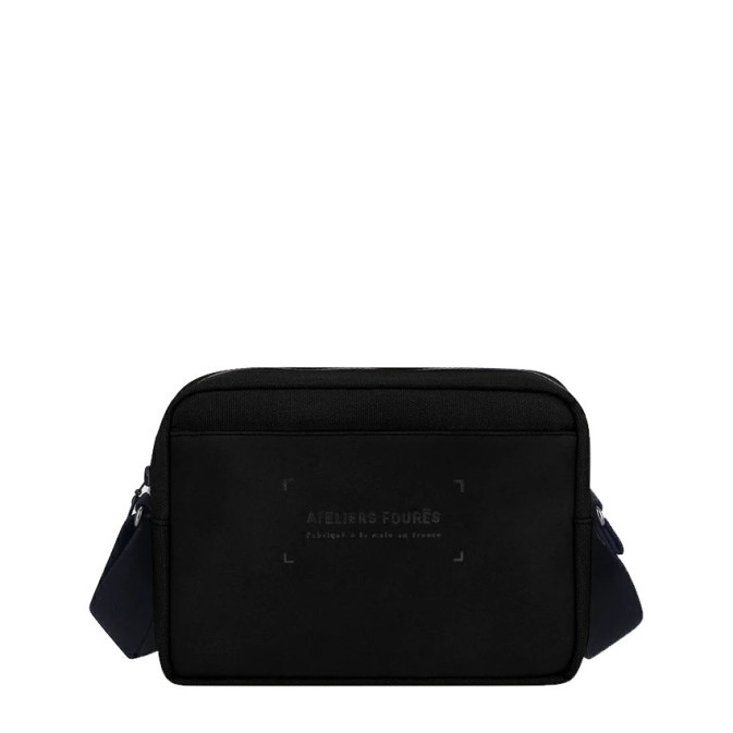 Ateliers Fourès Aristote Horizontal Pouch Canvas and Full-Grain Cal...