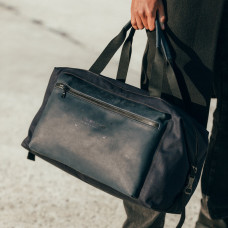 Ateliers Fourès Aristote Cabin Bag Canvas and Leather R925 Midnight