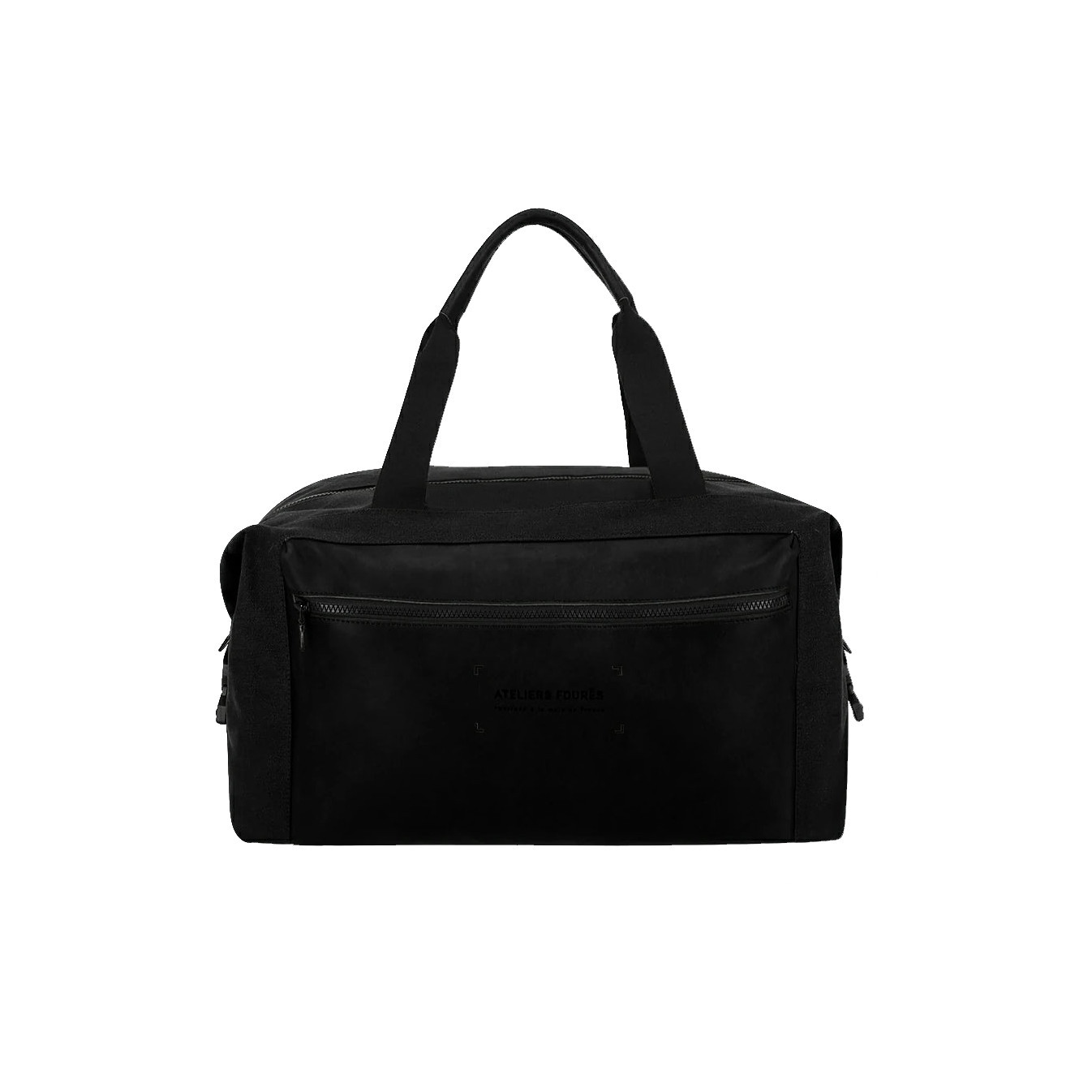 Ateliers Foures Aristote Sac De Voyage Cabine Toile et Cuir R925 Noir