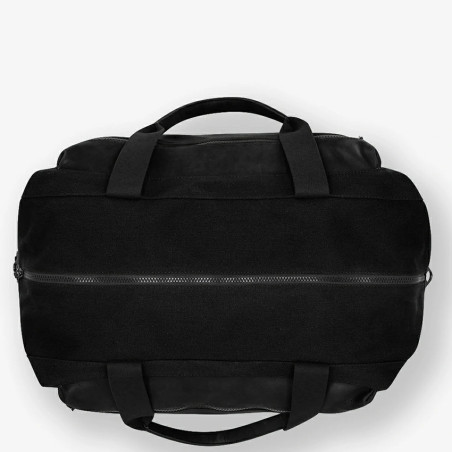 Ateliers Fourès Aristote Carry-on Bag Canvas and Leather R925 Black