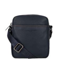 Lancaster Soft Vintage Mini Satchel Man 320-24 Dark Blue Camel