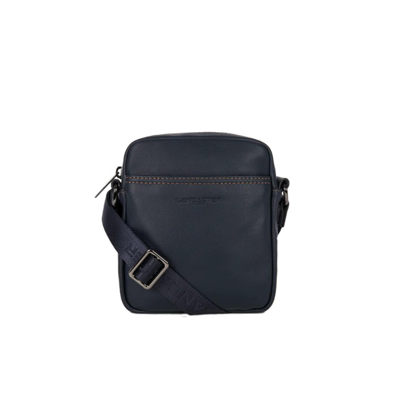 Lancaster Soft Vintage Mini Satchel Man 320-24 Dark Blue Camel