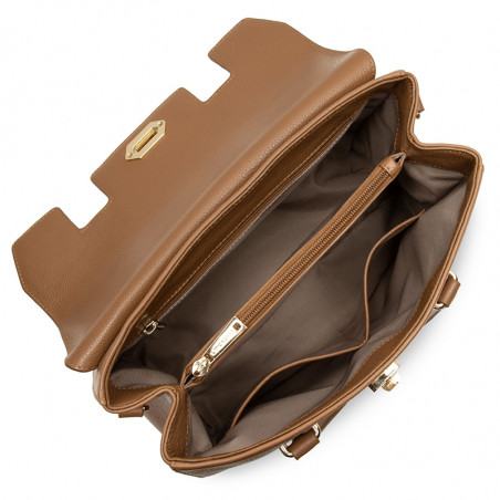 Lancaster Milano Sac A Main Cabas 547-56 Camel ouvert