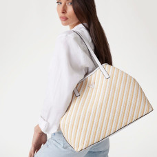 Guess Vikky II Large Tote Bag Natural/White
