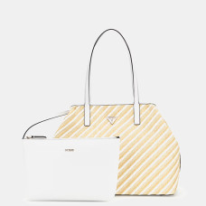 Guess Vikky II Large Tote Bag Natural/White