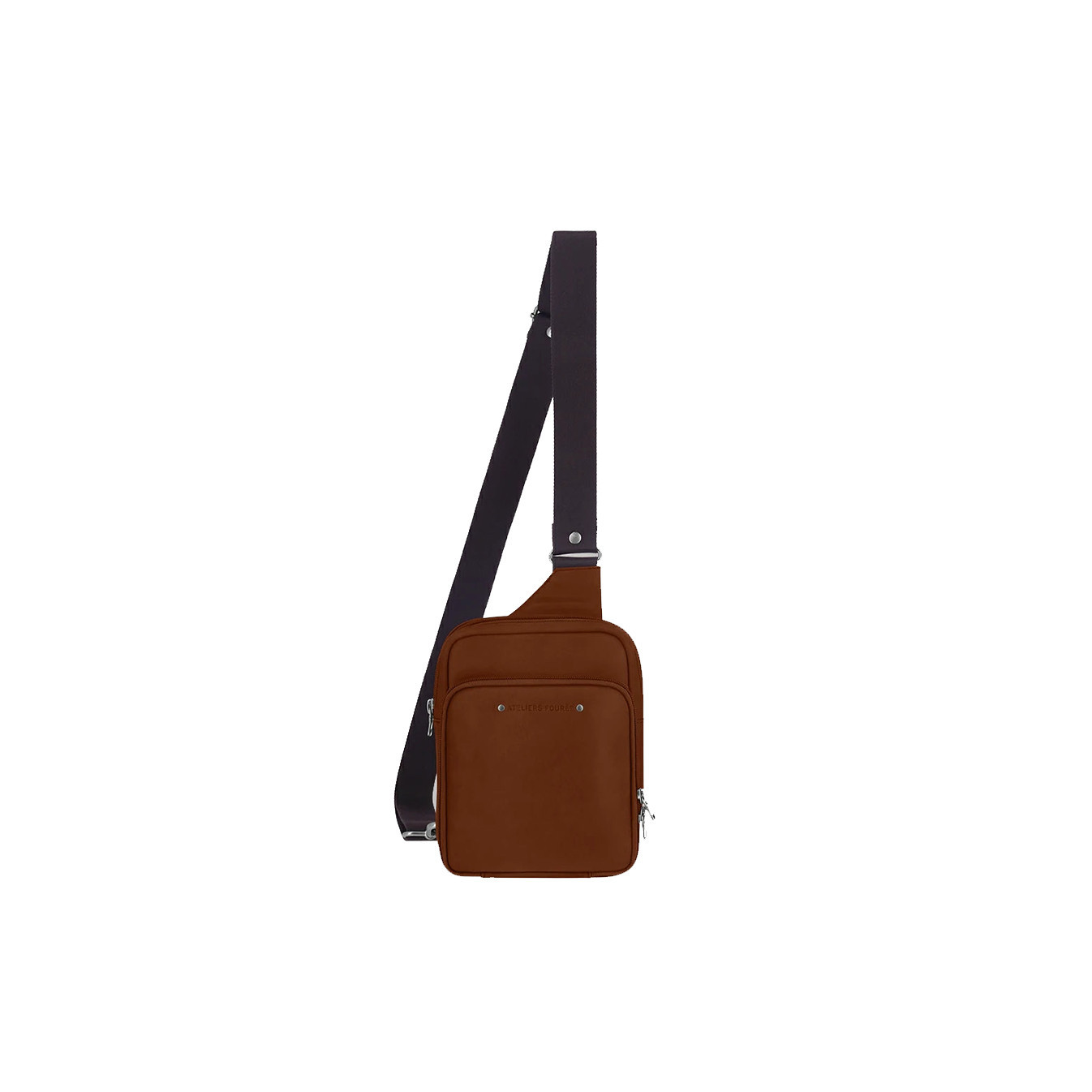 Fourès Workshops Man's Leather Euripide Satchel F9404 Tawny