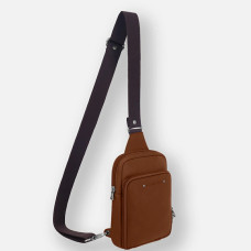 Ateliers Fourès Baroudeur Sacoche Homme Cuir Euripide F9404 Fauve profil