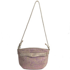 Mila Louise Naja W Woven Shoulder Bag Rosée