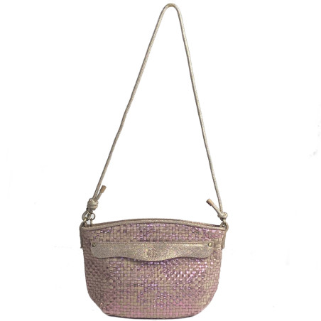 Mila Louise Naja W Woven Shoulder Bag Rosée