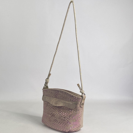 Mila Louise Naja W Woven Shoulder Bag Rosée