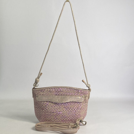 Mila Louise Naja W Woven Shoulder Bag Rosée
