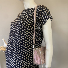 Mila Louise Naja W Woven Shoulder Bag Rosée