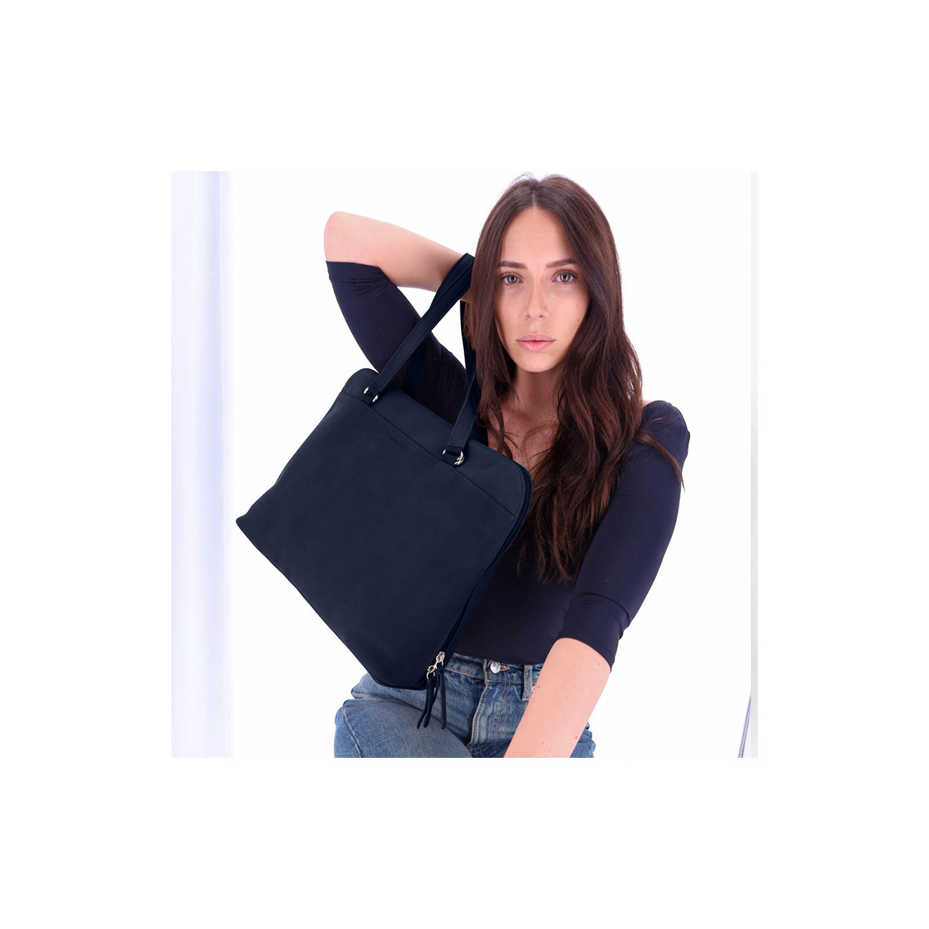 Ateliers Fourès Antigone B559 Minuit Business Satchel
