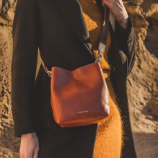 Ateliers Fourès Alceste Mini Bucket Bag with Shoulder Strap H600 Fawn